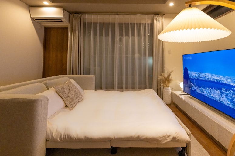 リビングエリア（ダブルソファベッド）