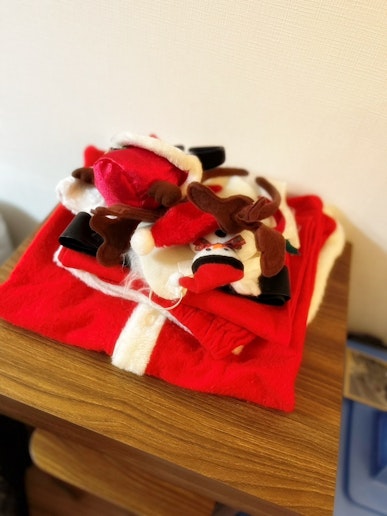 サンタの衣装をご用意させて頂いております。