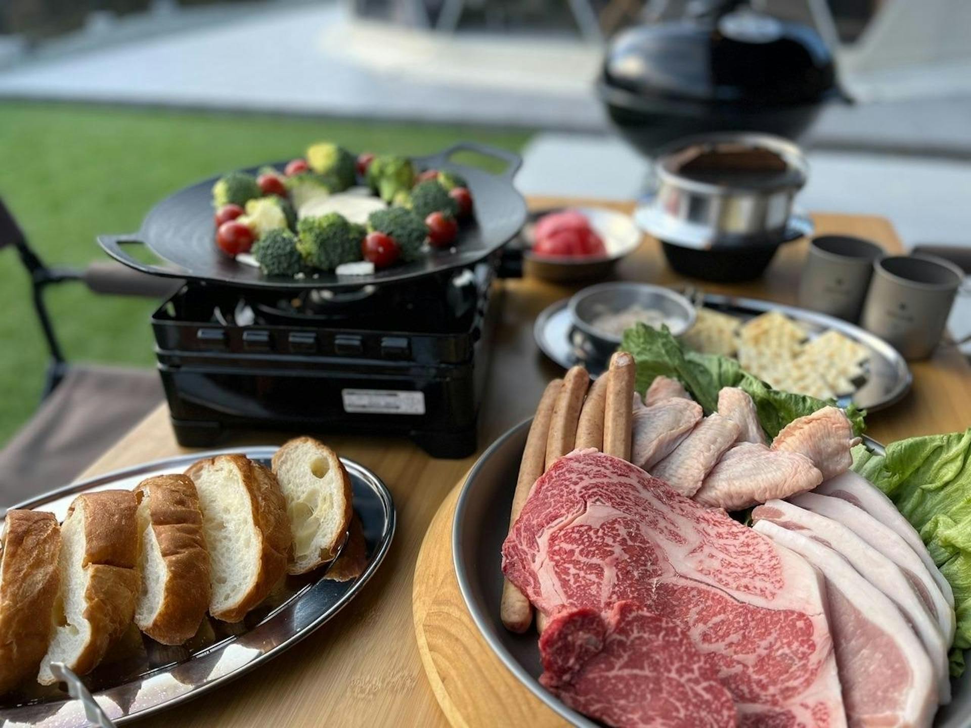 【夕食】グランピングBBQディナー
