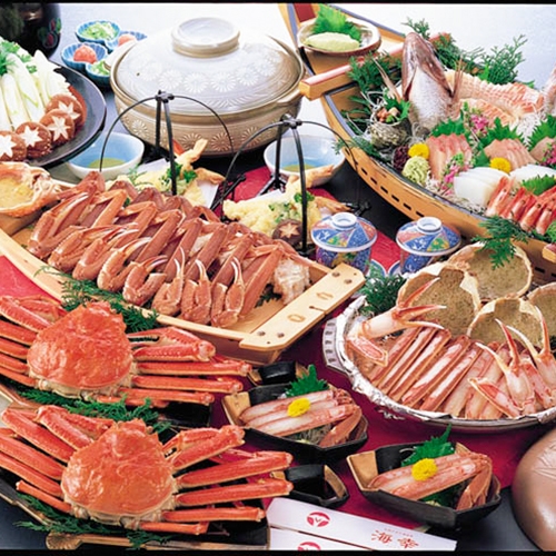 【冬得】カニ3杯相当！新鮮魚介舟盛付海鮮三昧！豪快・満腹カニづくし！
