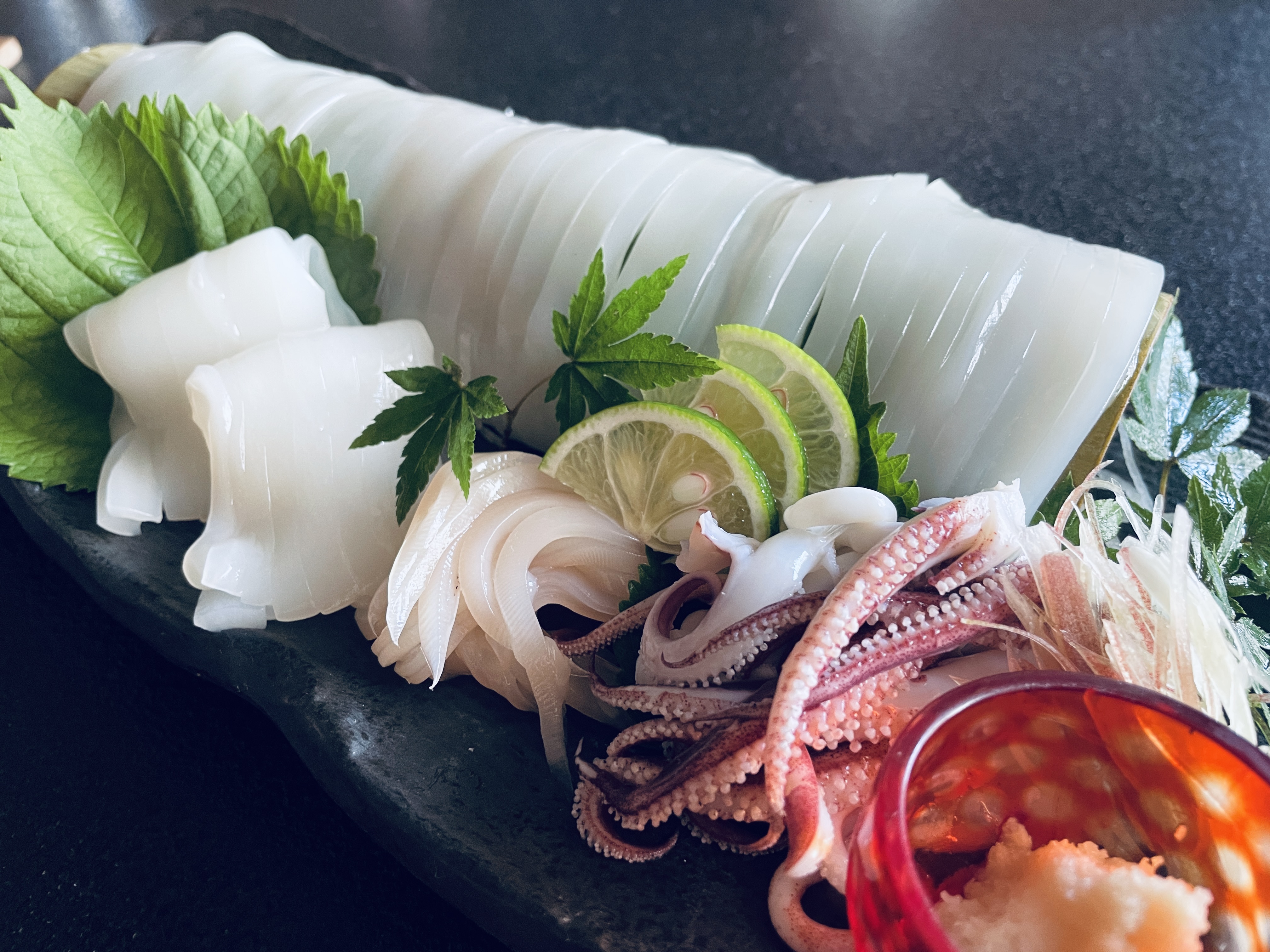 朝獲れイカのお造り