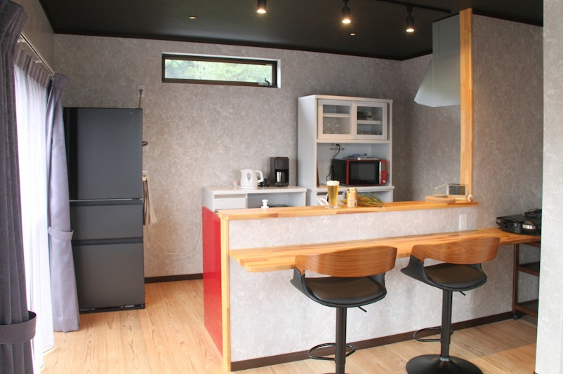 リビングから続くキッチン