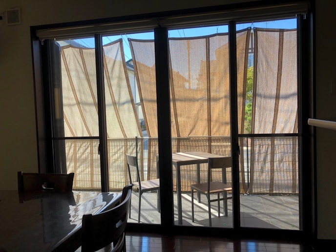 リビングから見たテラス