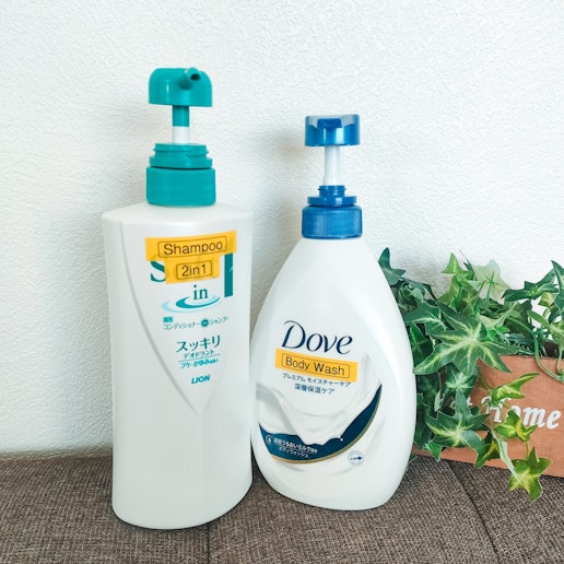 Two-in-one shampoo and body soap