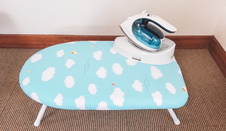 Iron and ironing board