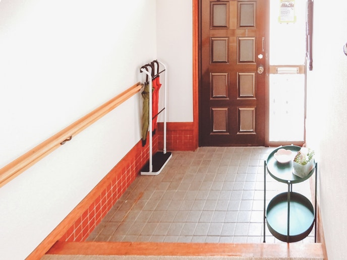 Entrance and handrails
