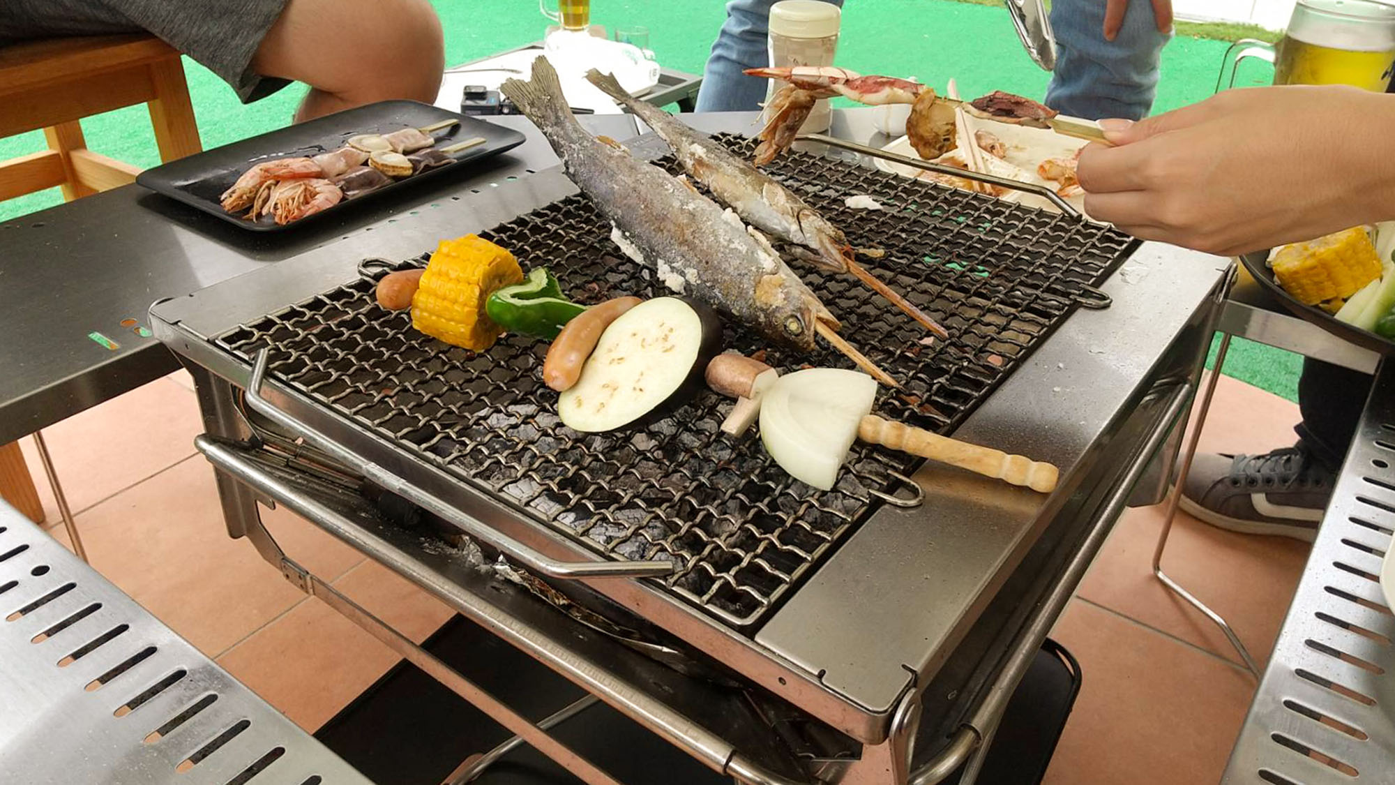 ・【釣り体験】釣れなかった場合でも、1匹夜のBBQ用として召し上がって頂けます