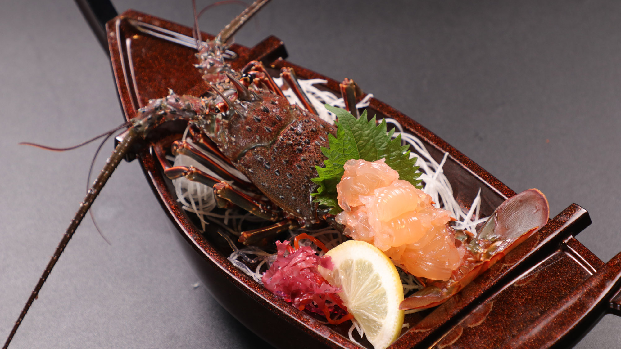 料理_夕食_ぷりっぷりの伊勢海老御造り*