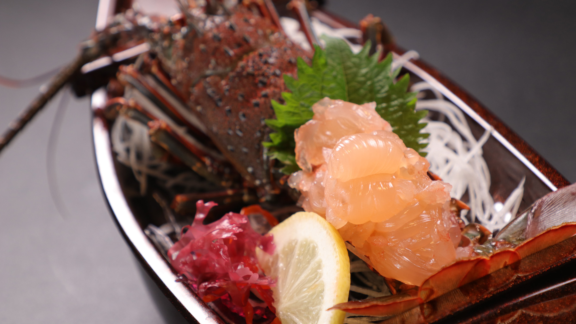 料理_夕食_ぷりっぷりの伊勢海老御造り*