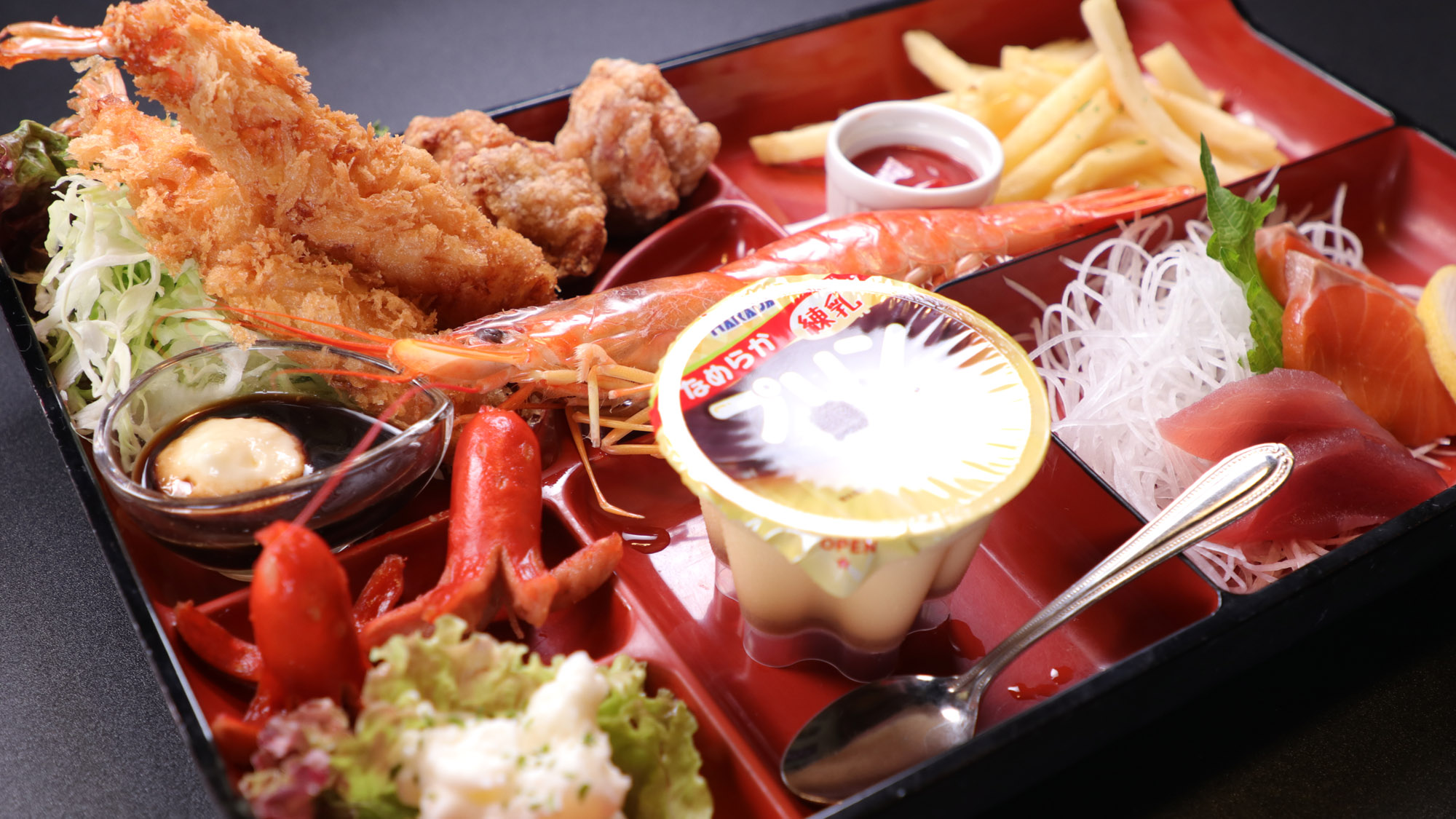 料理_夕食_お子様日乃出御膳はお子様の大好きを盛込みました*