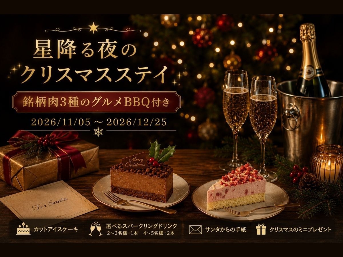 【冬季限定】星降る森のクリスマス★銘柄肉3種の贅沢グルメBBQ＆4つのお楽しみ