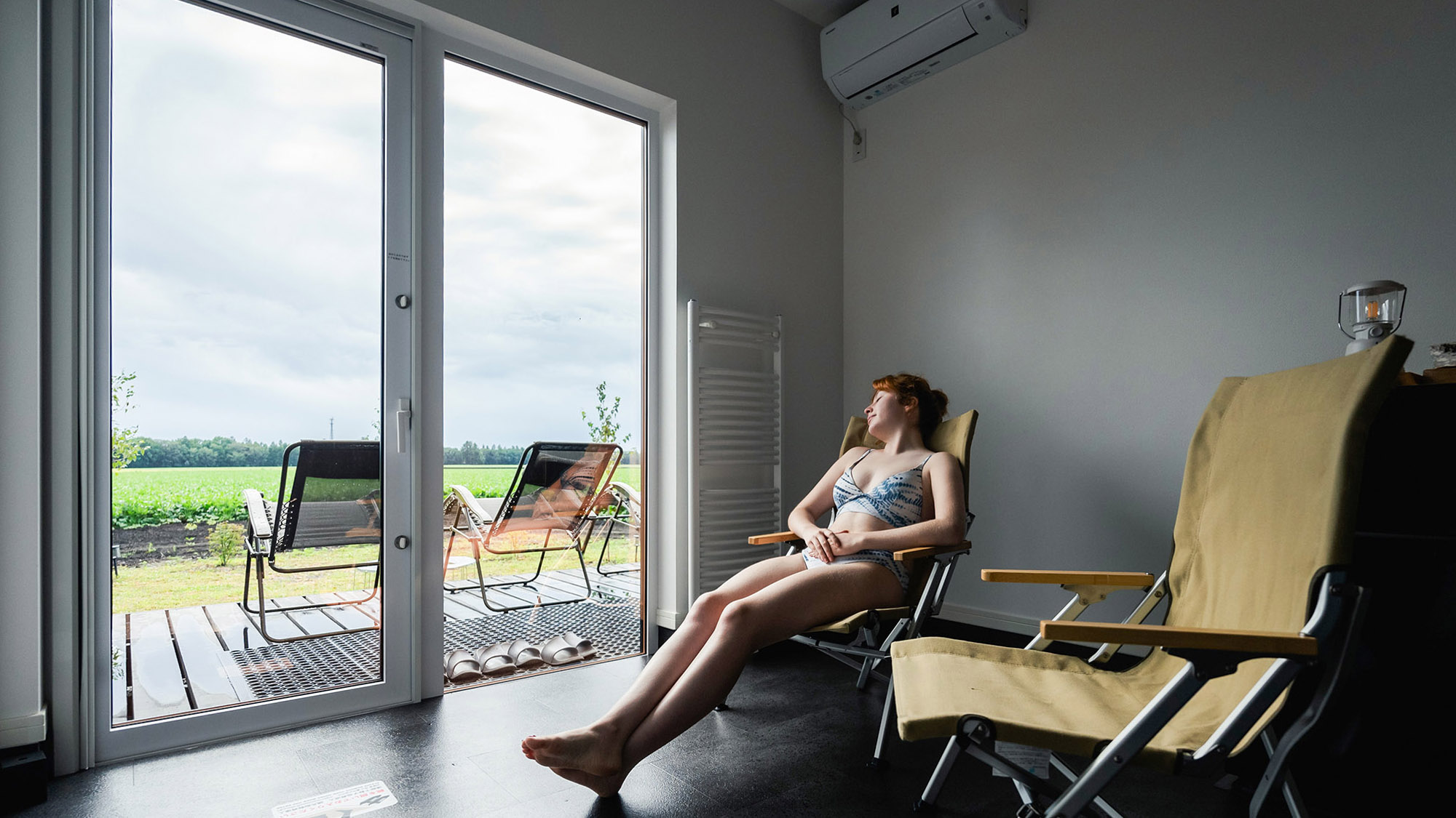 ・【サウナ】寒い日や悪天候の日は内気浴スペースをお使いください