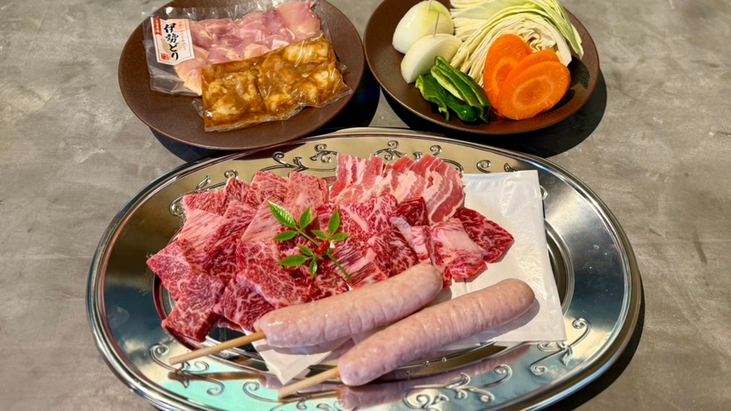 【早割30】＜BBQプラン＞1組限定ヴィラで食す国産和牛・伊勢の国健康豚付