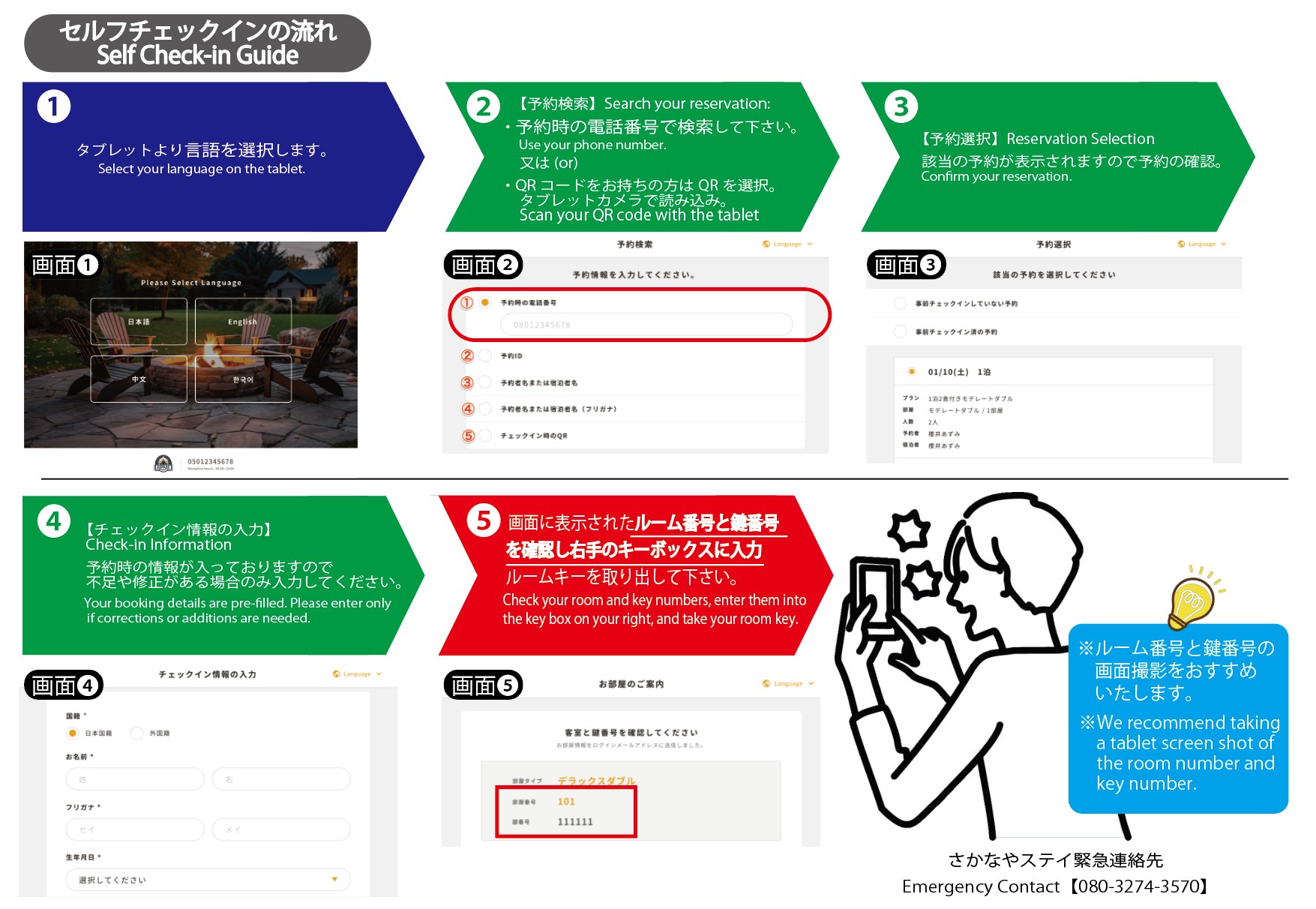 チェックインの流れ