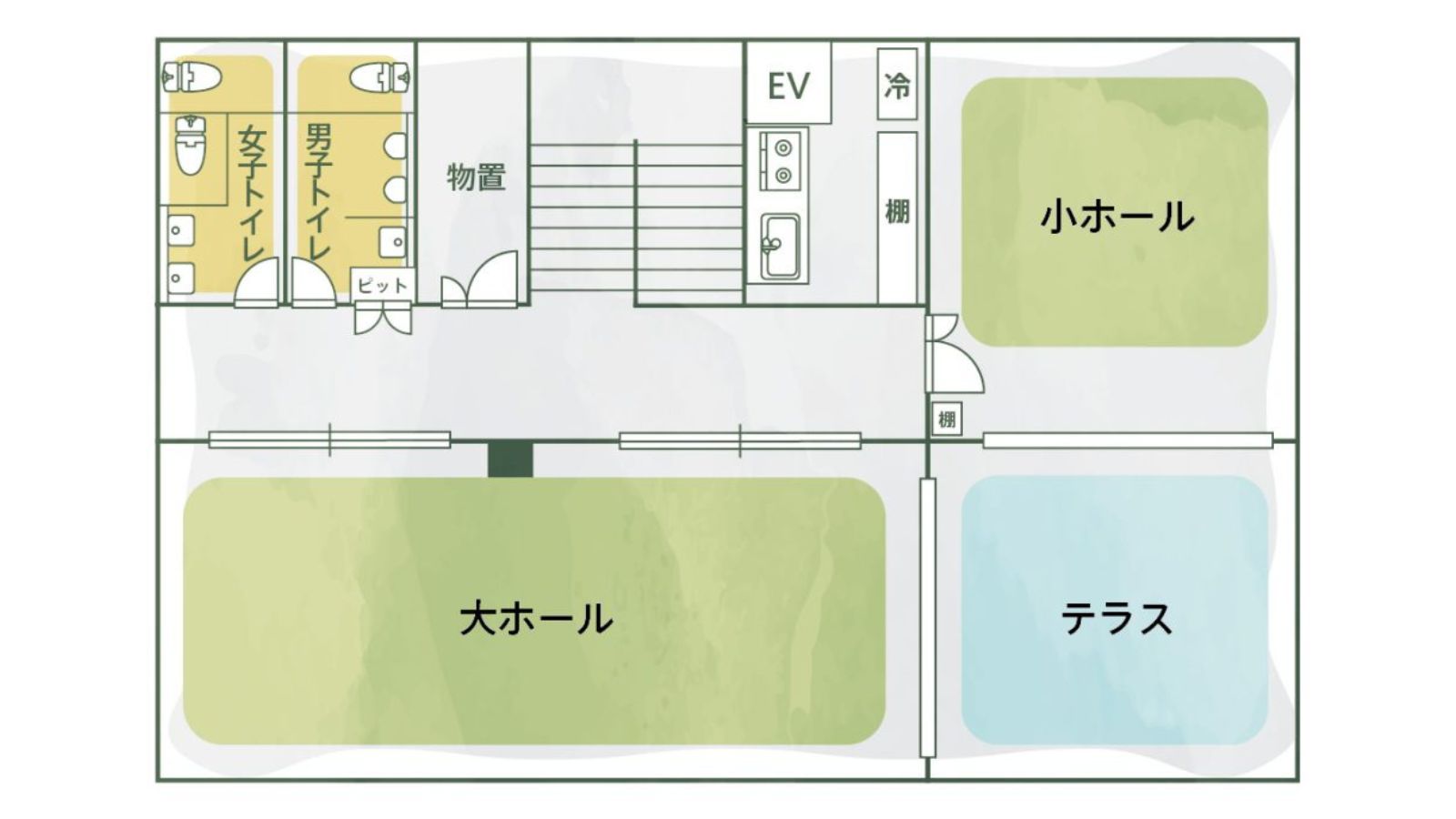 レンタルスペースのマップ