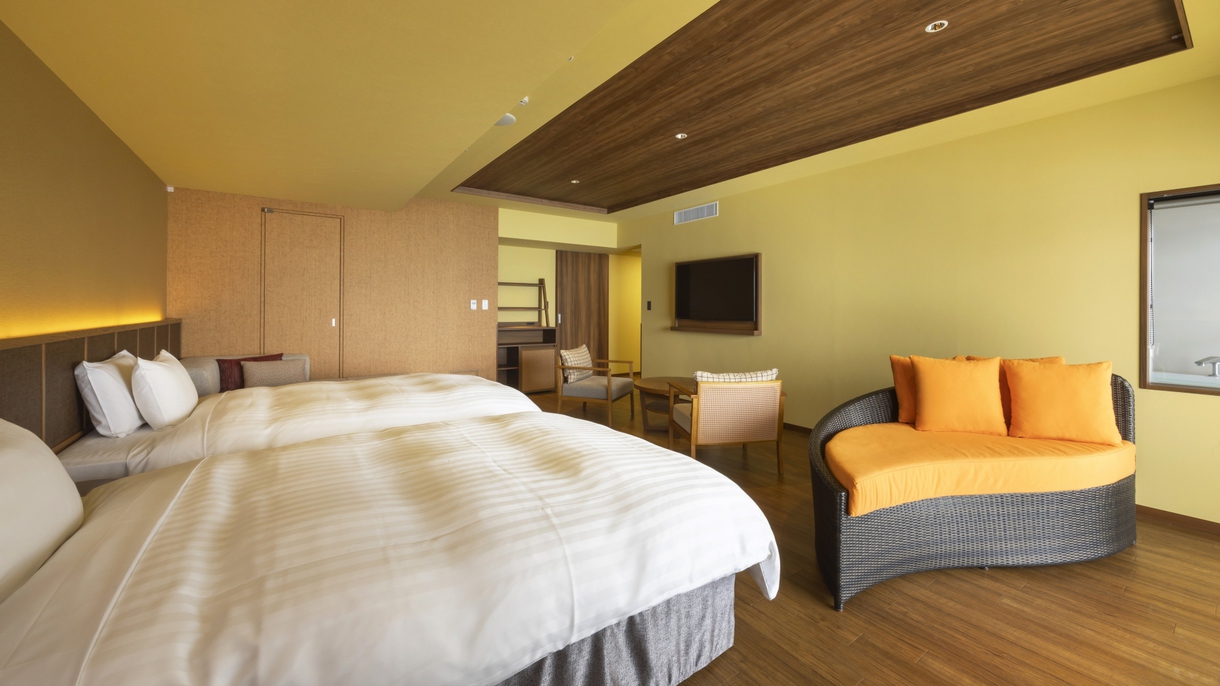 【プレミアムフロア】5階 露天風呂付 プレミアムデラックス洋室A 一例