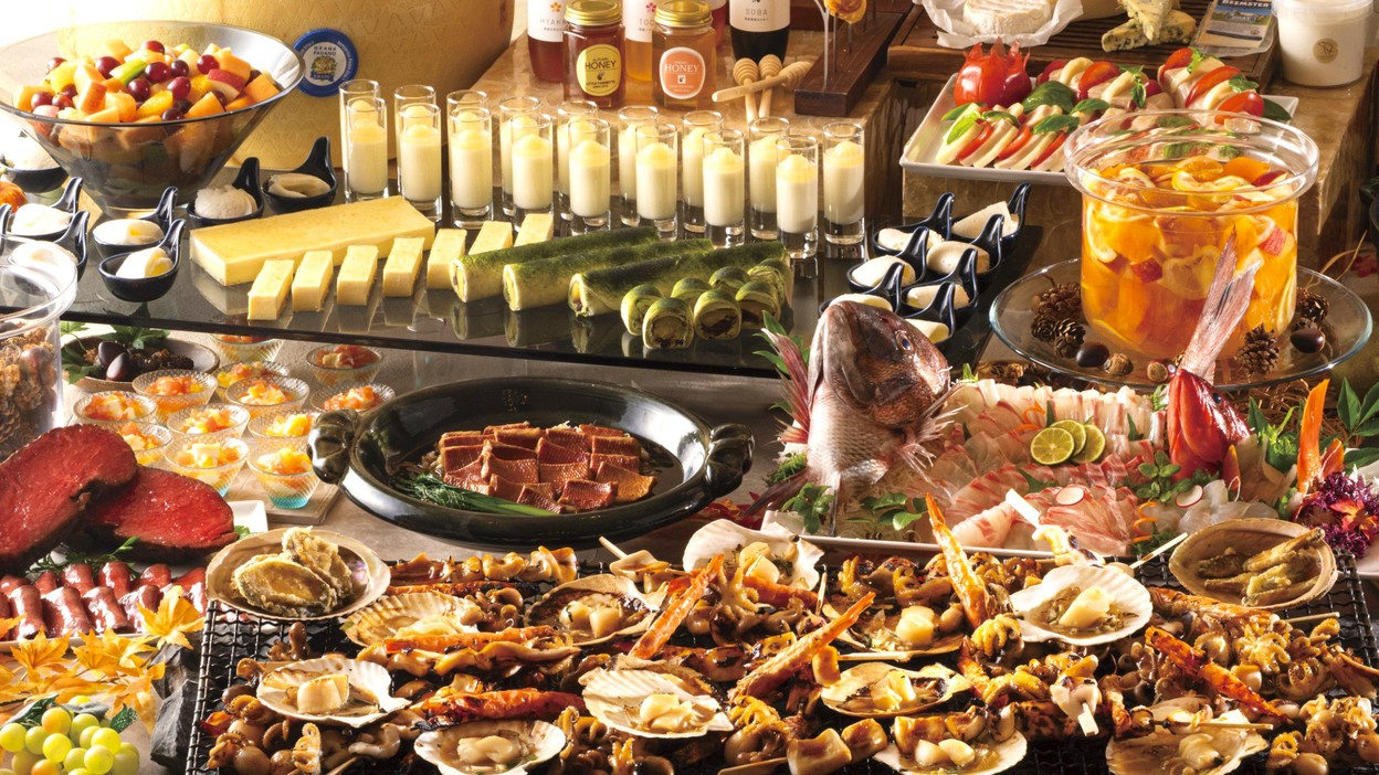 【秋のビュッフェ】里海・里山ごちそうバイキング ～浜焼き・天ぷら・房州産チーズ～