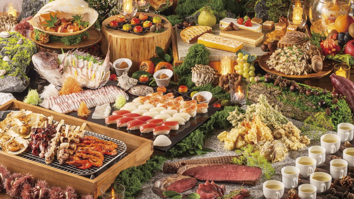 【タイムセール】ちょっと訳あり《9/24〜11/30限定》焼きたて浜焼き＆オータムスイーツバイキング