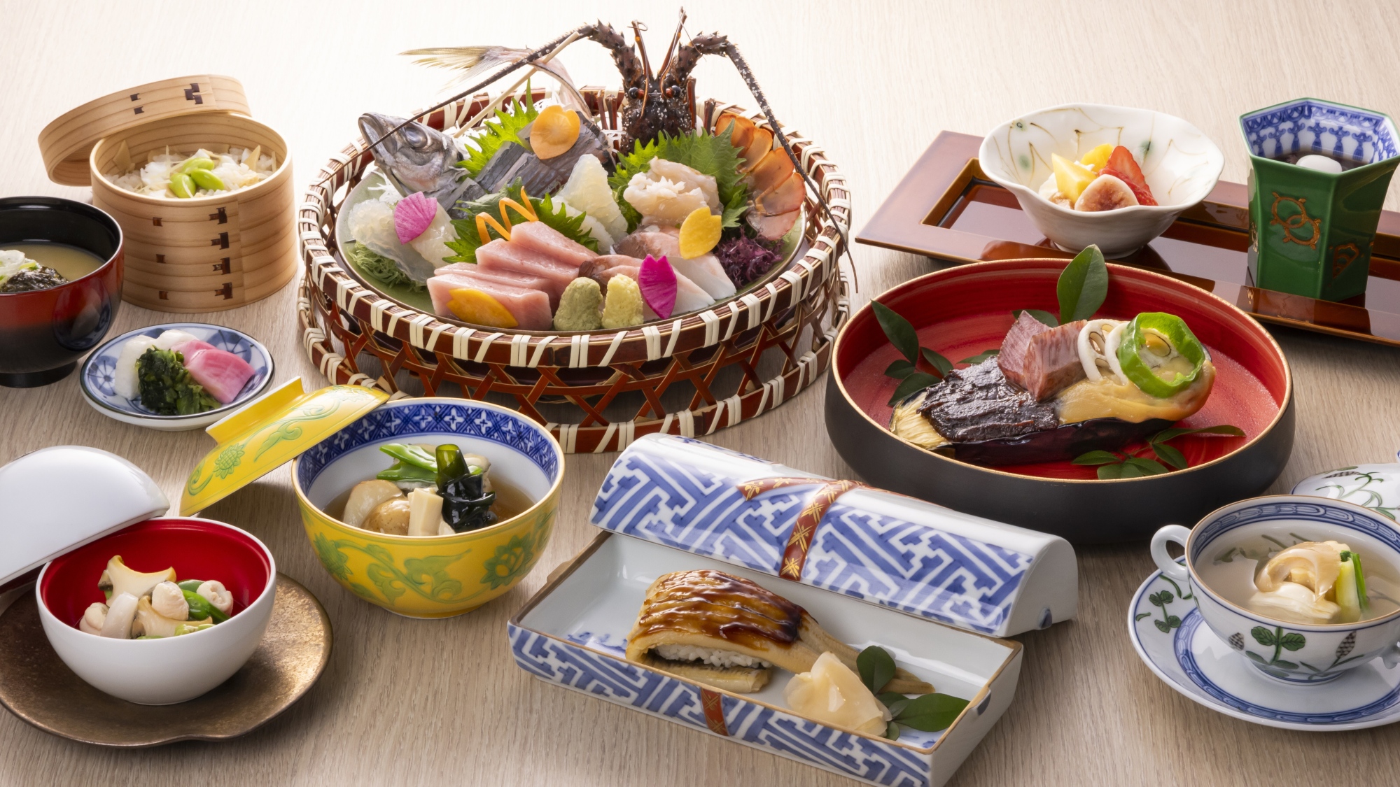 「千産千消 房総会席」料理イメージ（2025年4月～6月）季節に合わせて旬の素材をご用意致します