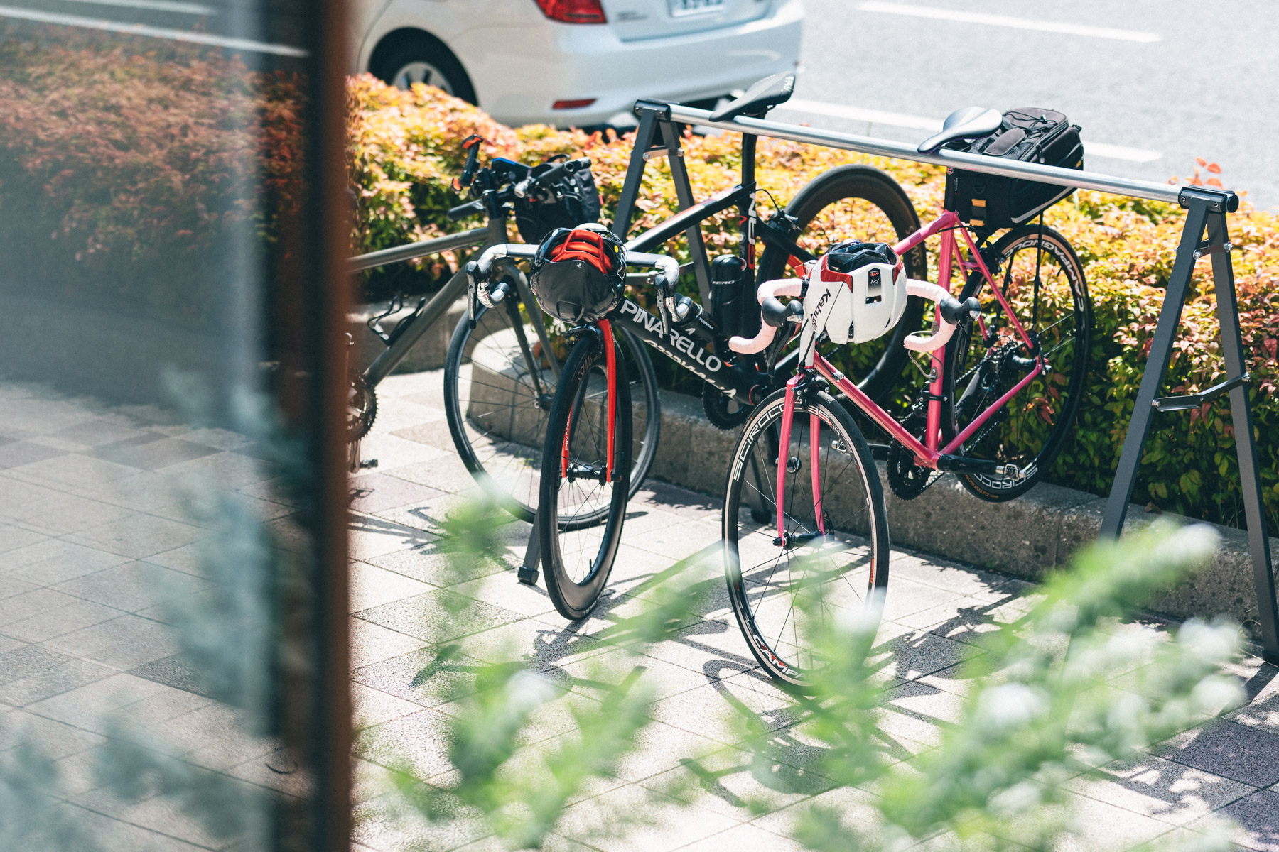 ・外の自転車ラック