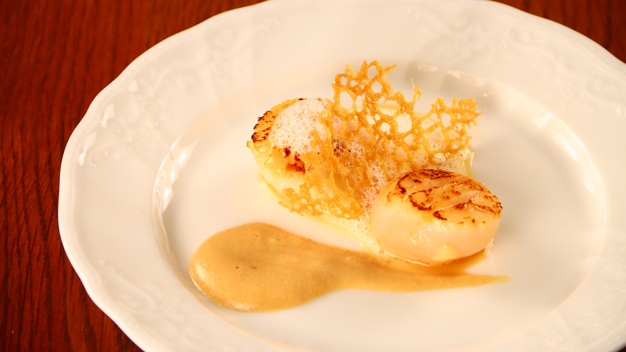 【ディナー一例】ホタテのソテー・フォアグラソース