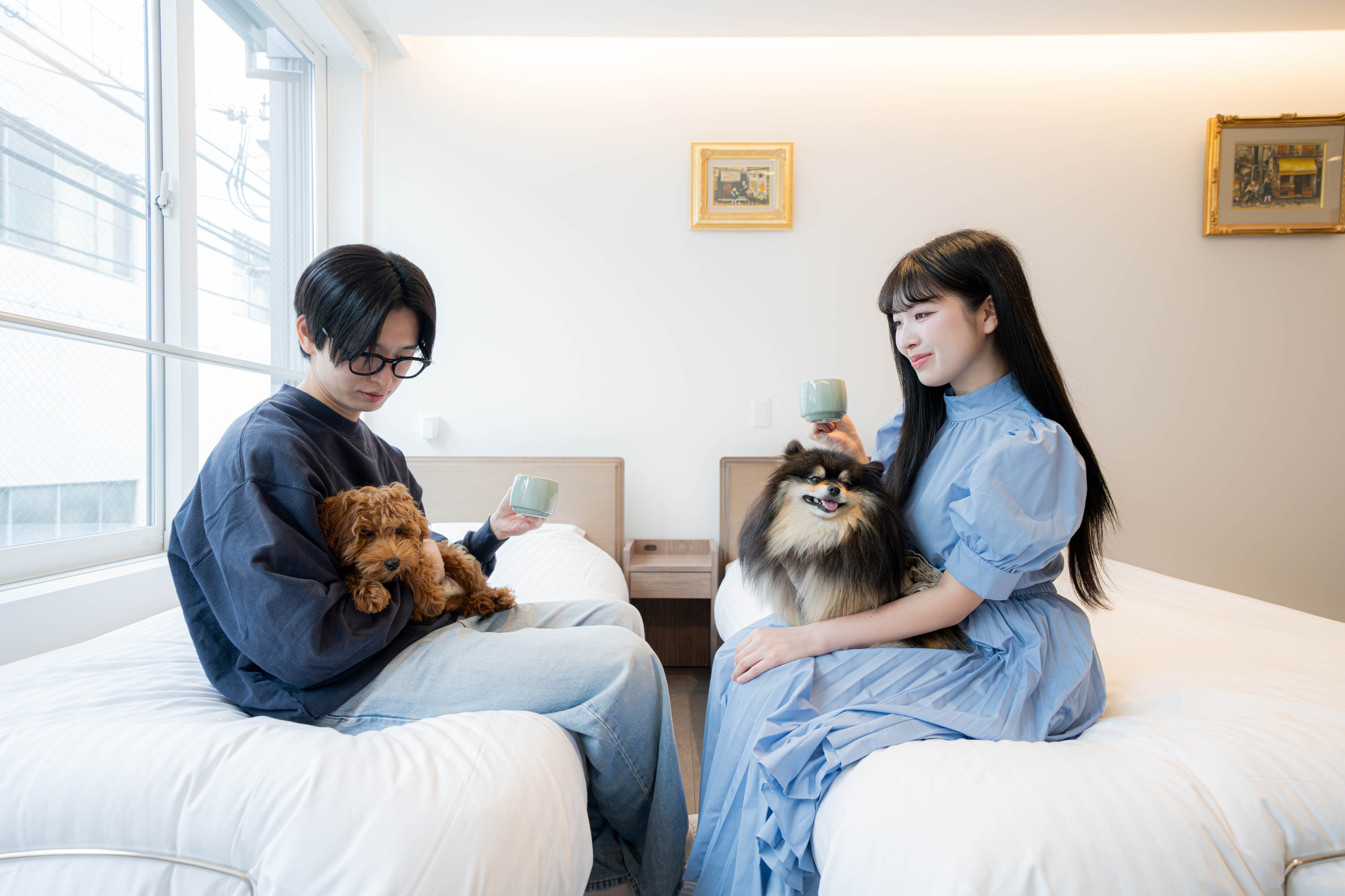 愛犬と