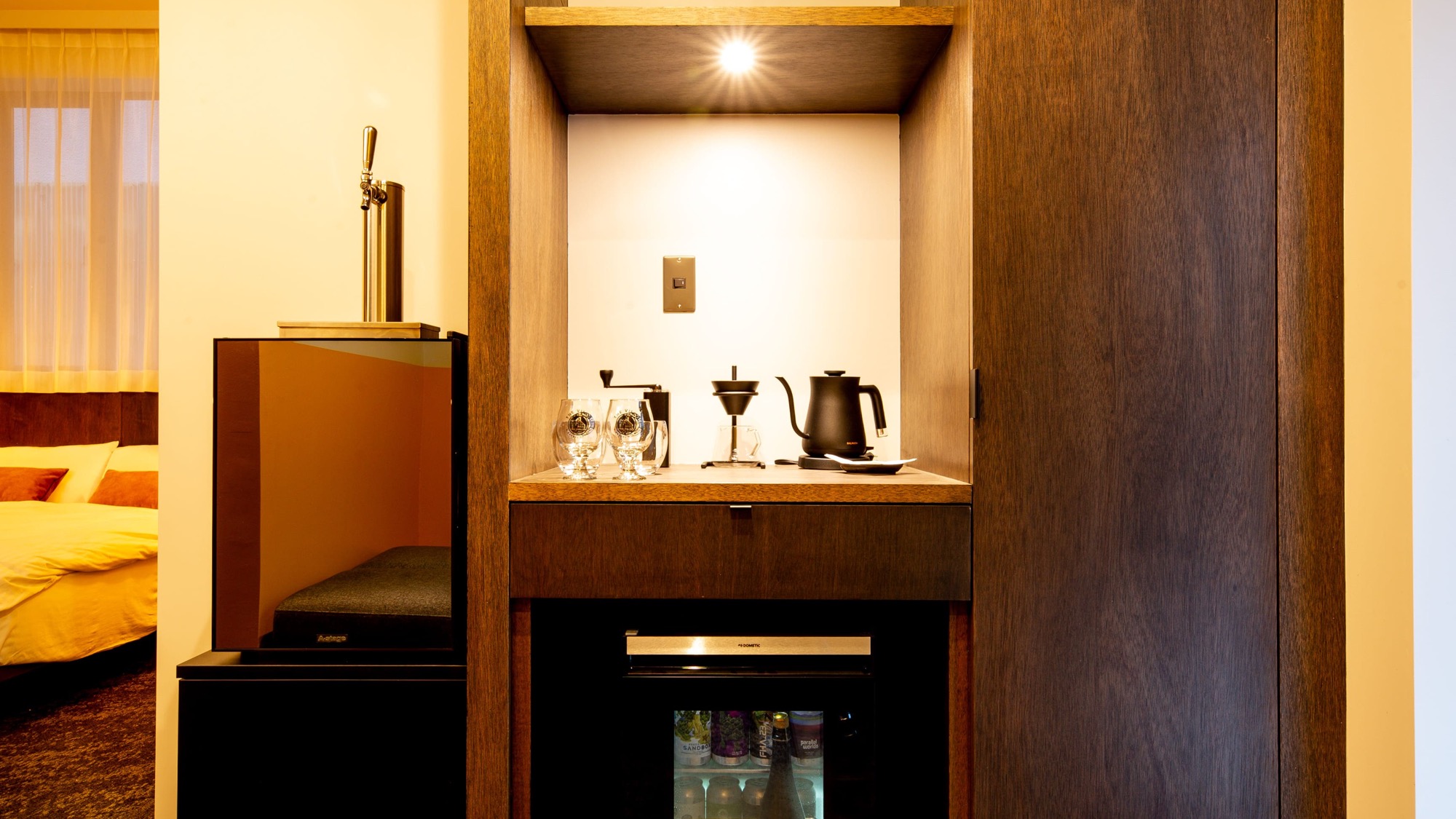 EL DORADO 客室内ビアタップ＆アメニティ