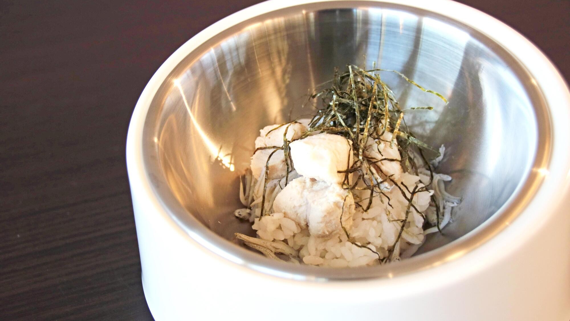 【わんちゃんメニュー】まぐろとシラスのお茶漬け