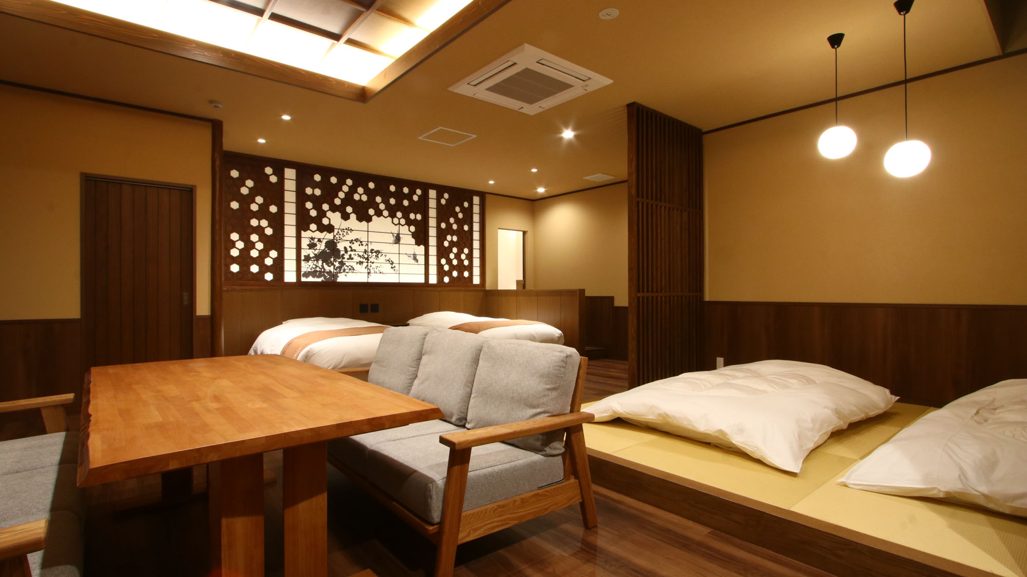 影月亭-漆-■3名様以上は畳にお布団を敷きます