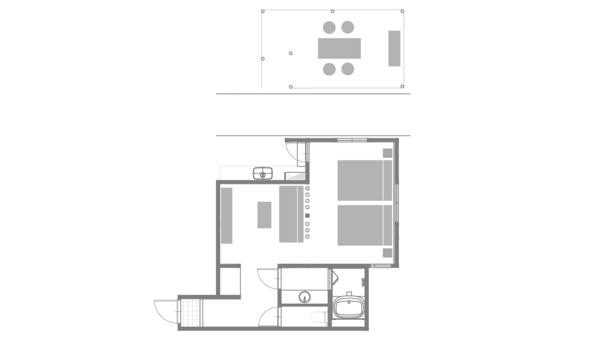 *【本館｜ファミリールームB】バス・トイレ付／49～55平米／プライベートデッキ付き