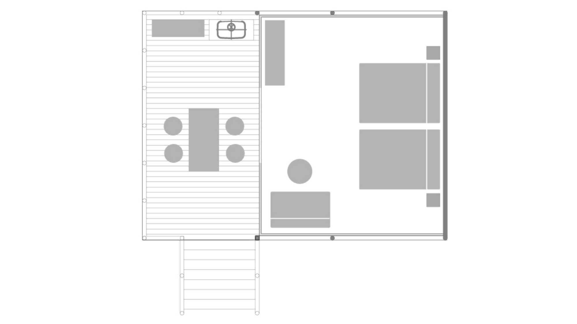 *【グランピング｜ミューのテント】バス・トイレなし／40平米／プライベートデッキ付き