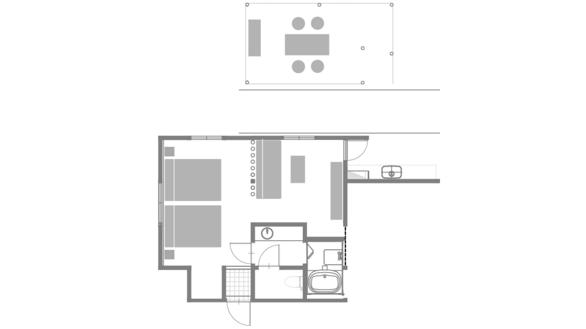 *【本館｜ファミリールームA】バス・トイレ付／49～55平米／プライベートデッキ付き