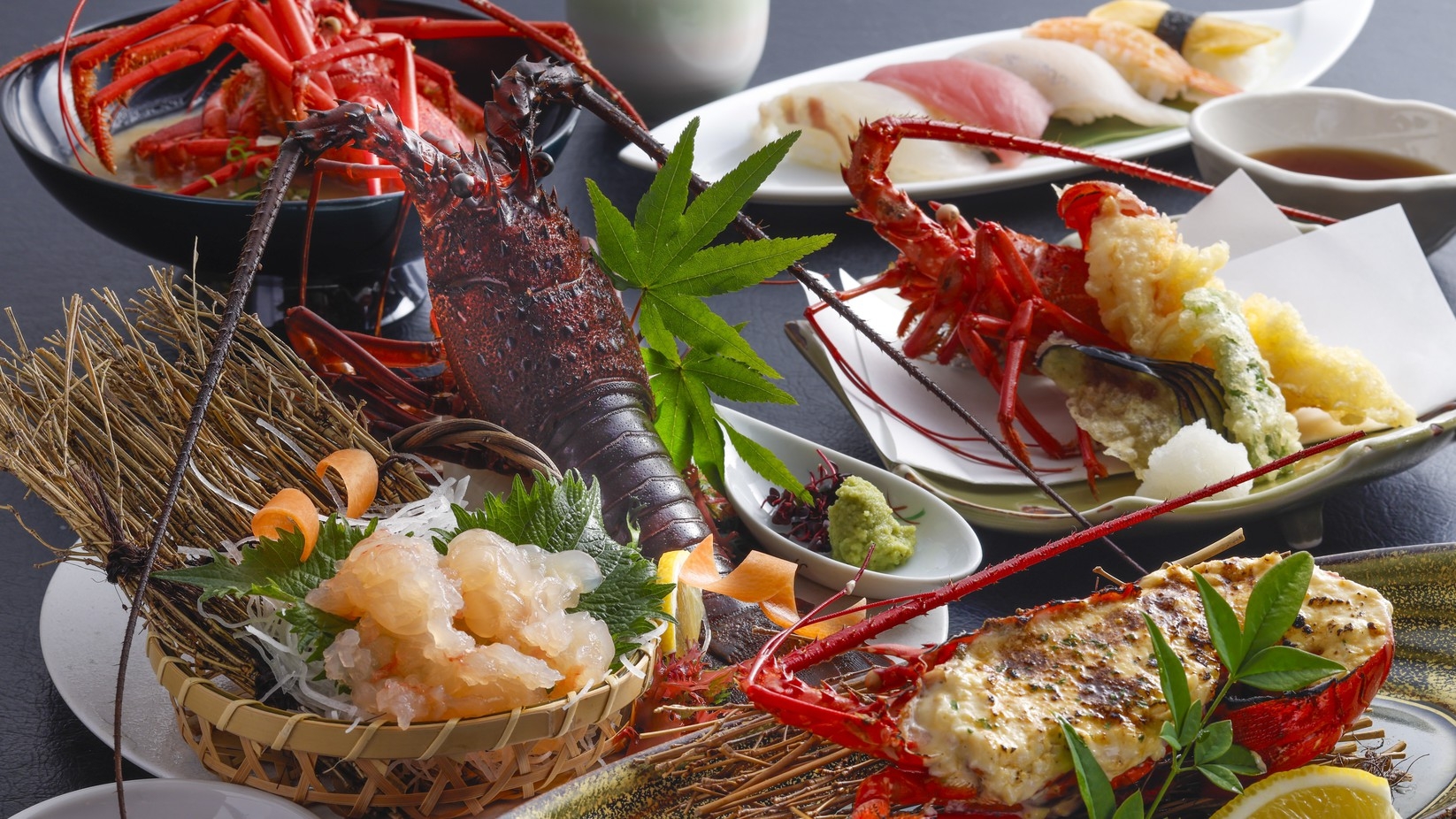 【2食付：極上グルメ／伊方町三崎漁港産”伊勢海老”×赤ウニ】絶品・海の幸尽くし＜期間限定＞