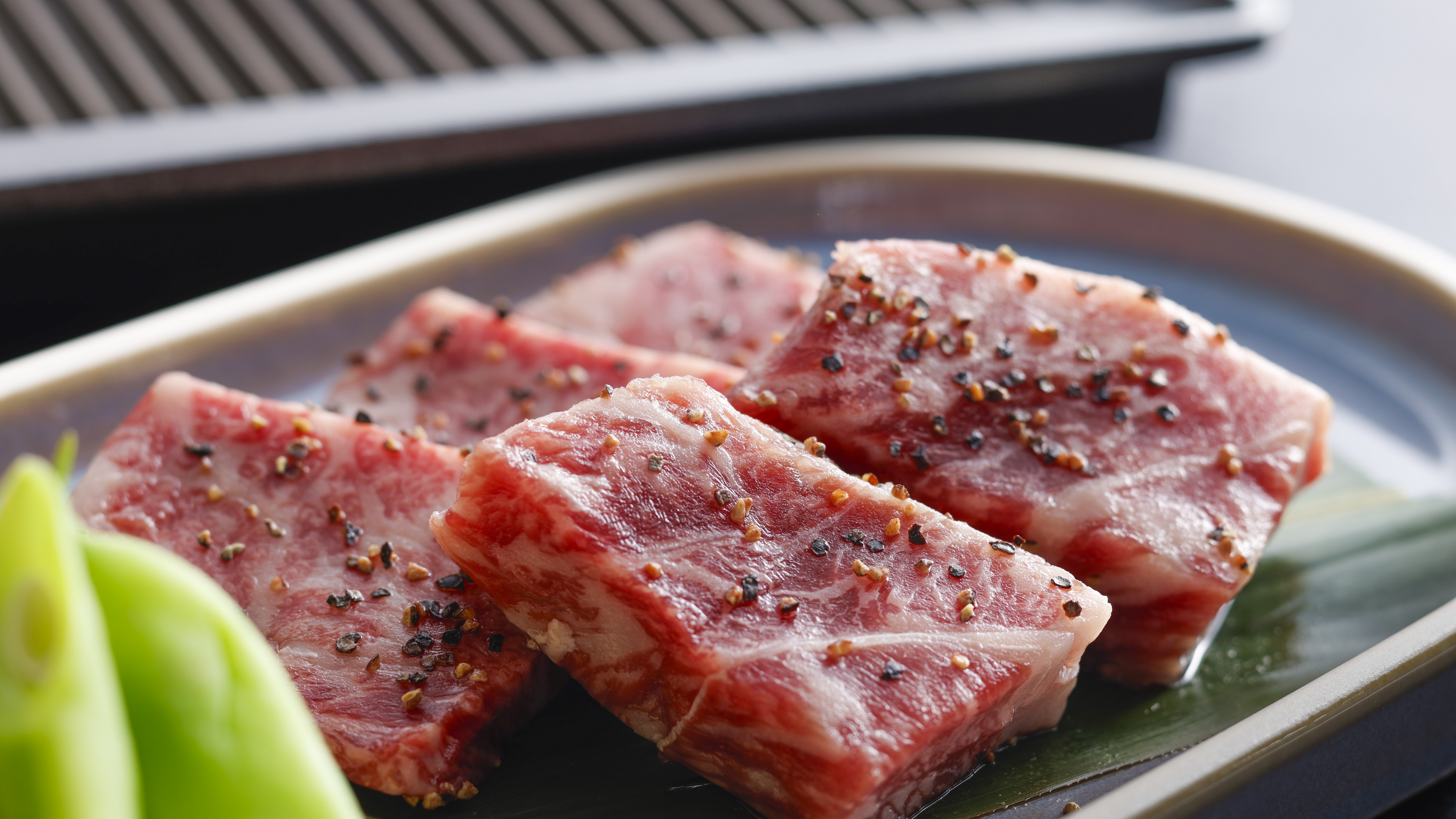 【グレードUP夕食　一品】愛媛ブランド牛「愛姫牛鉄板焼き」（一例）