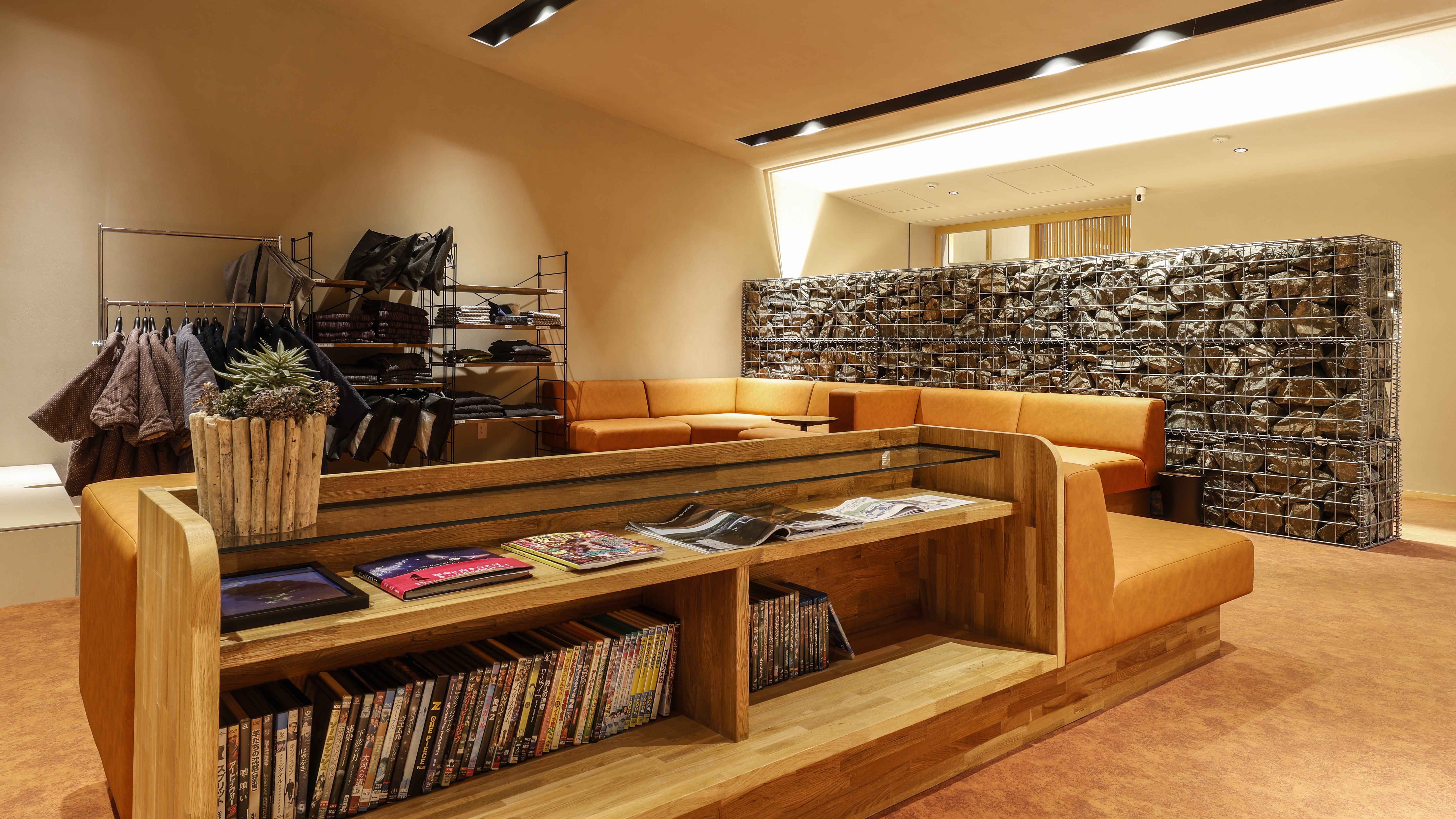 【宿泊者専用ラウンジ】選べる枕・作務衣、半纏等をご利用の場合はラウンジにご用意しております。