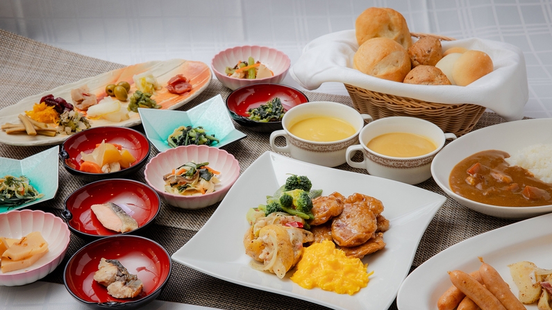 【朝食付】京都の味「おばんざい」を含む和洋食ビュッフェ