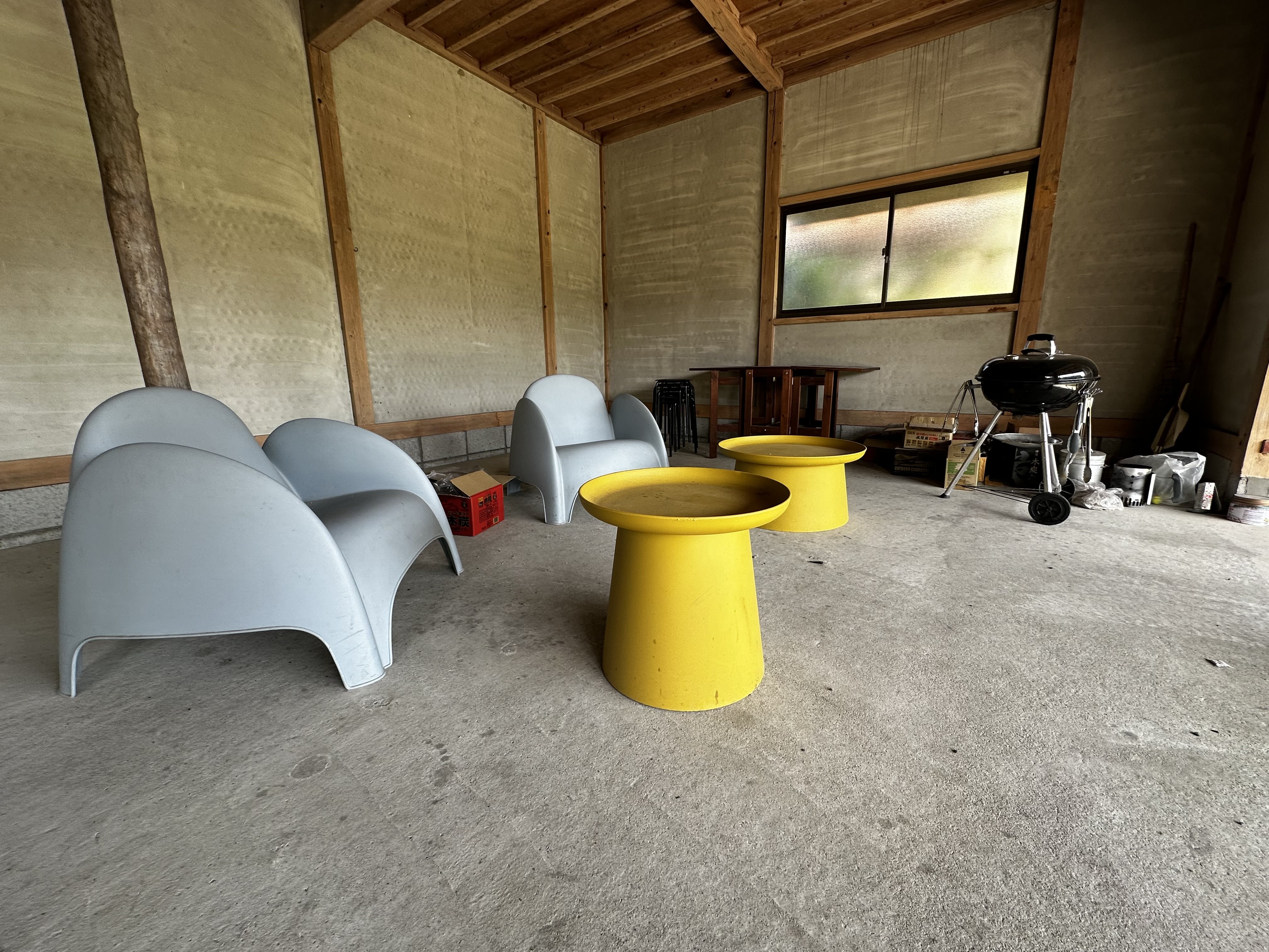 屋根付きBBQエリア