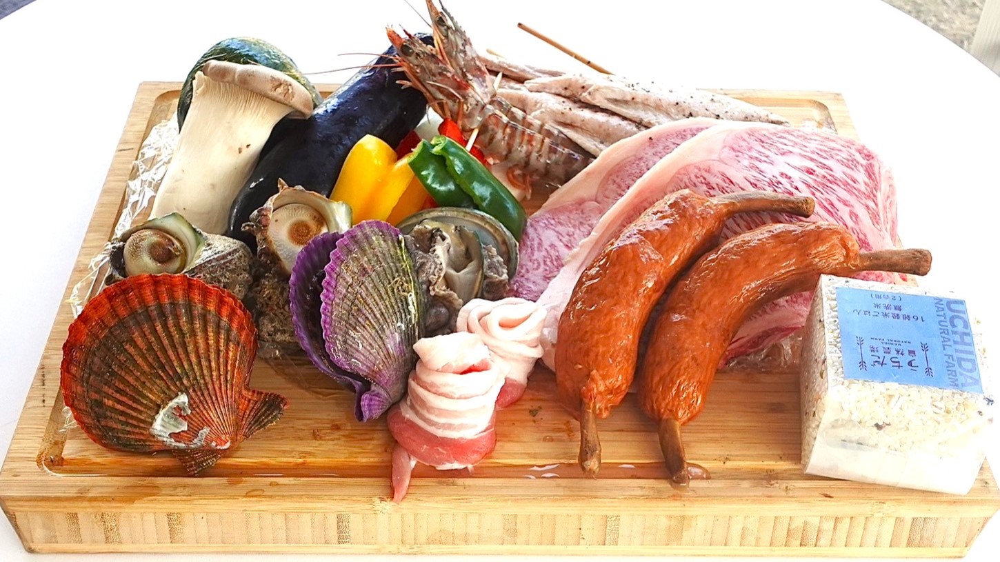 【夕食】天草の食材を使った贅沢なBBQをお楽しみください。