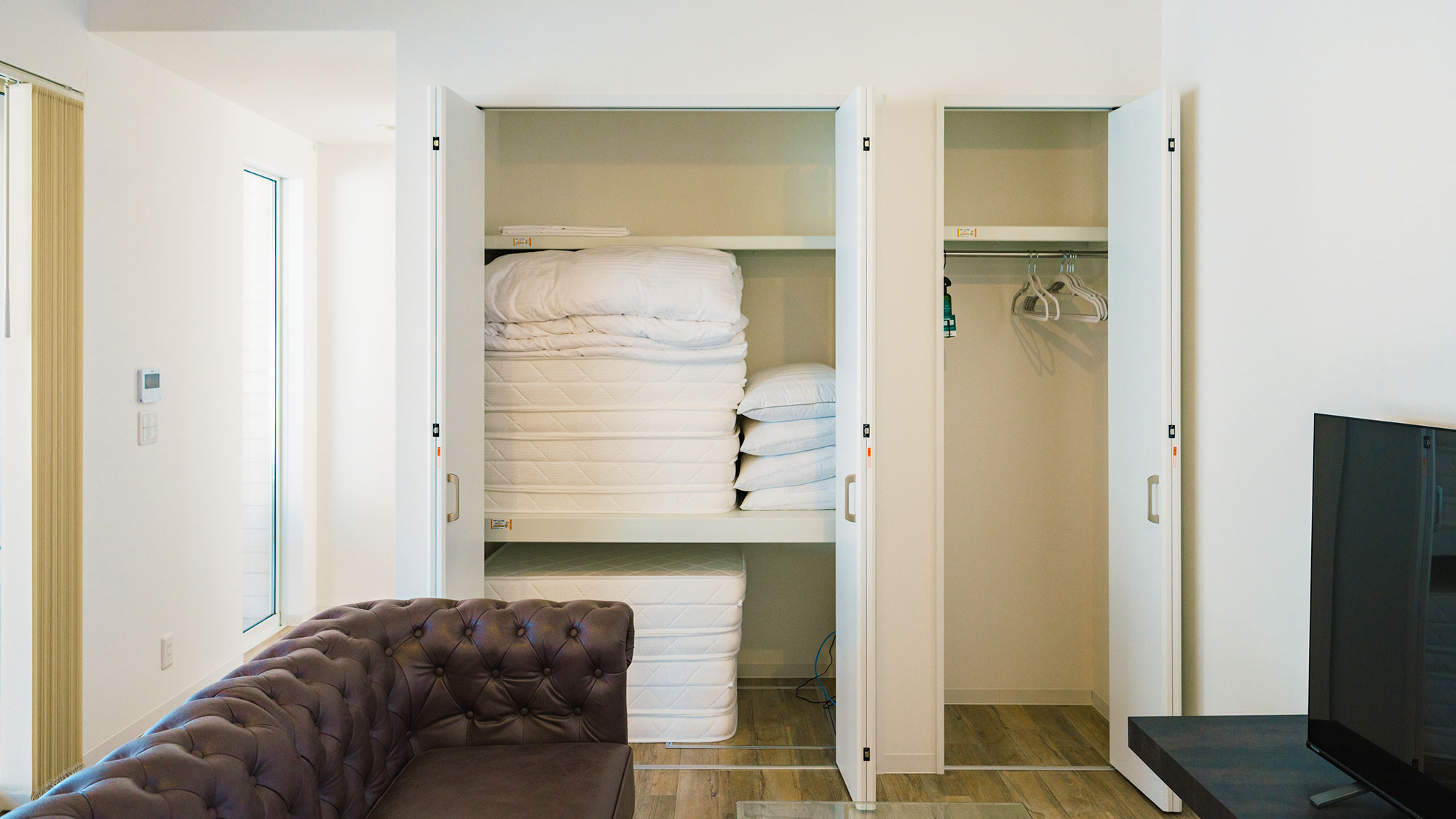 【ヴィラC・ペット可／72.04㎡】折り畳みマットレス利用で最大6名様までご滞在可能です。