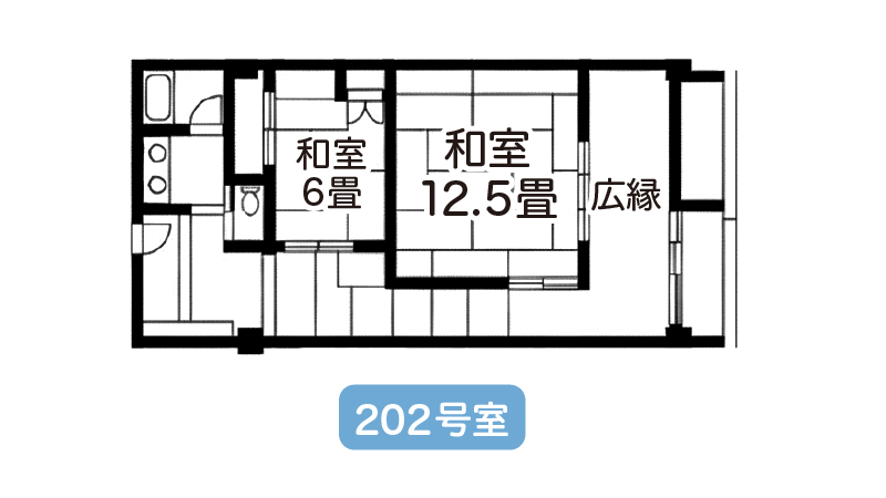 202号室間取り図