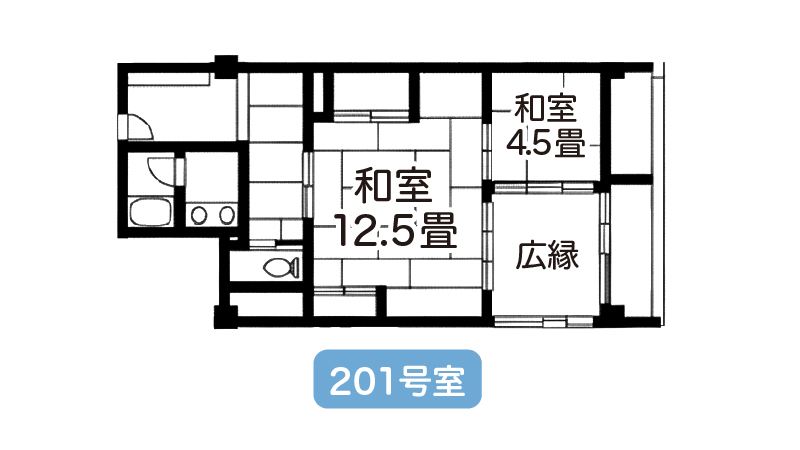 201号室間取り図