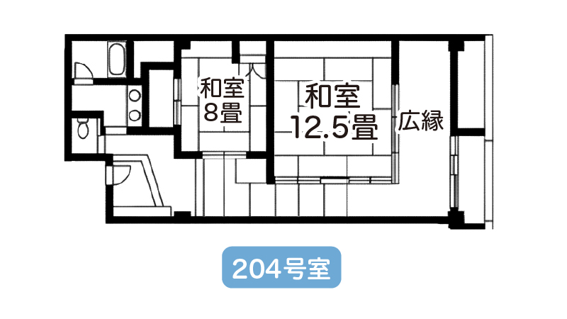 204号室間取り図