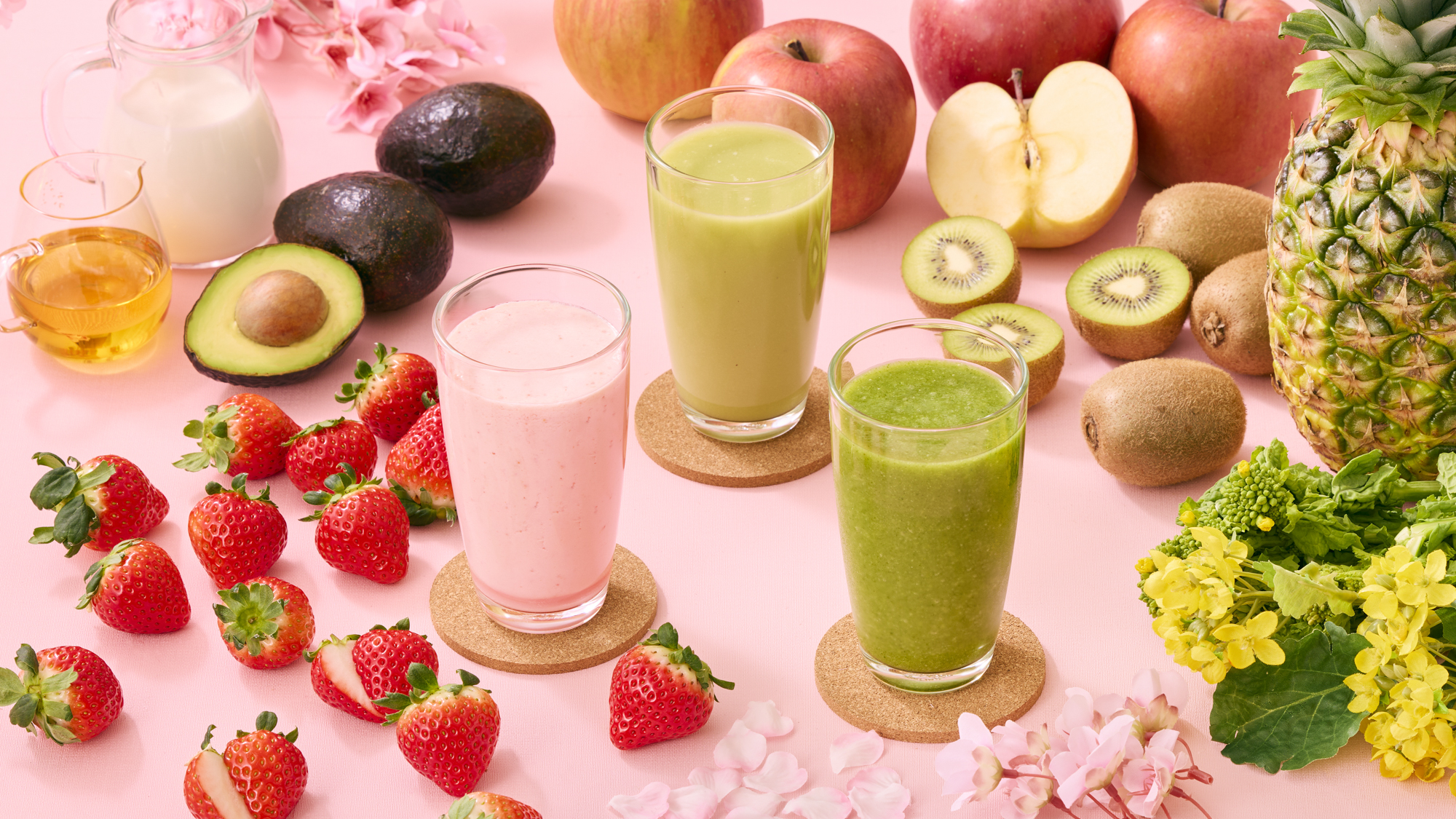 【春限定】旬の食材がぎゅっと詰まった、春色こだわりスムージー