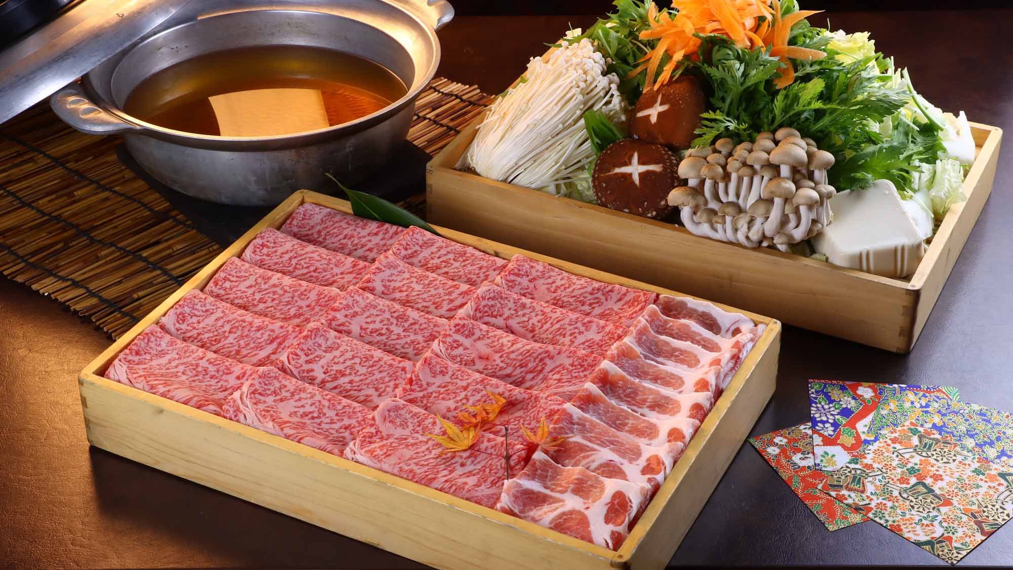 【2食付き】冬のご馳走♪特選佐賀牛すきしゃぶ！とろける贅沢食材に舌鼓＜冬季限定＞