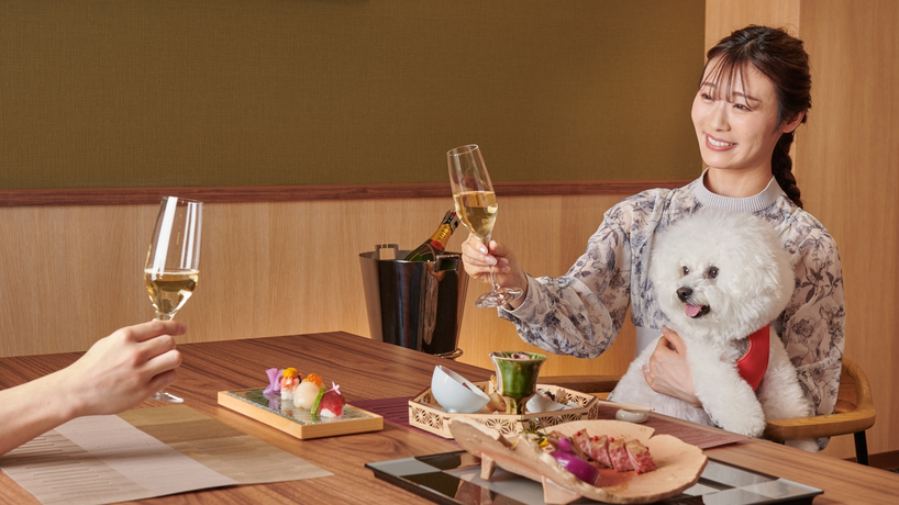 【楽天限定タイムセール】【1泊2食付】館内どこでも一緒！客室には愛犬専用のドッグラン＆露天風呂付