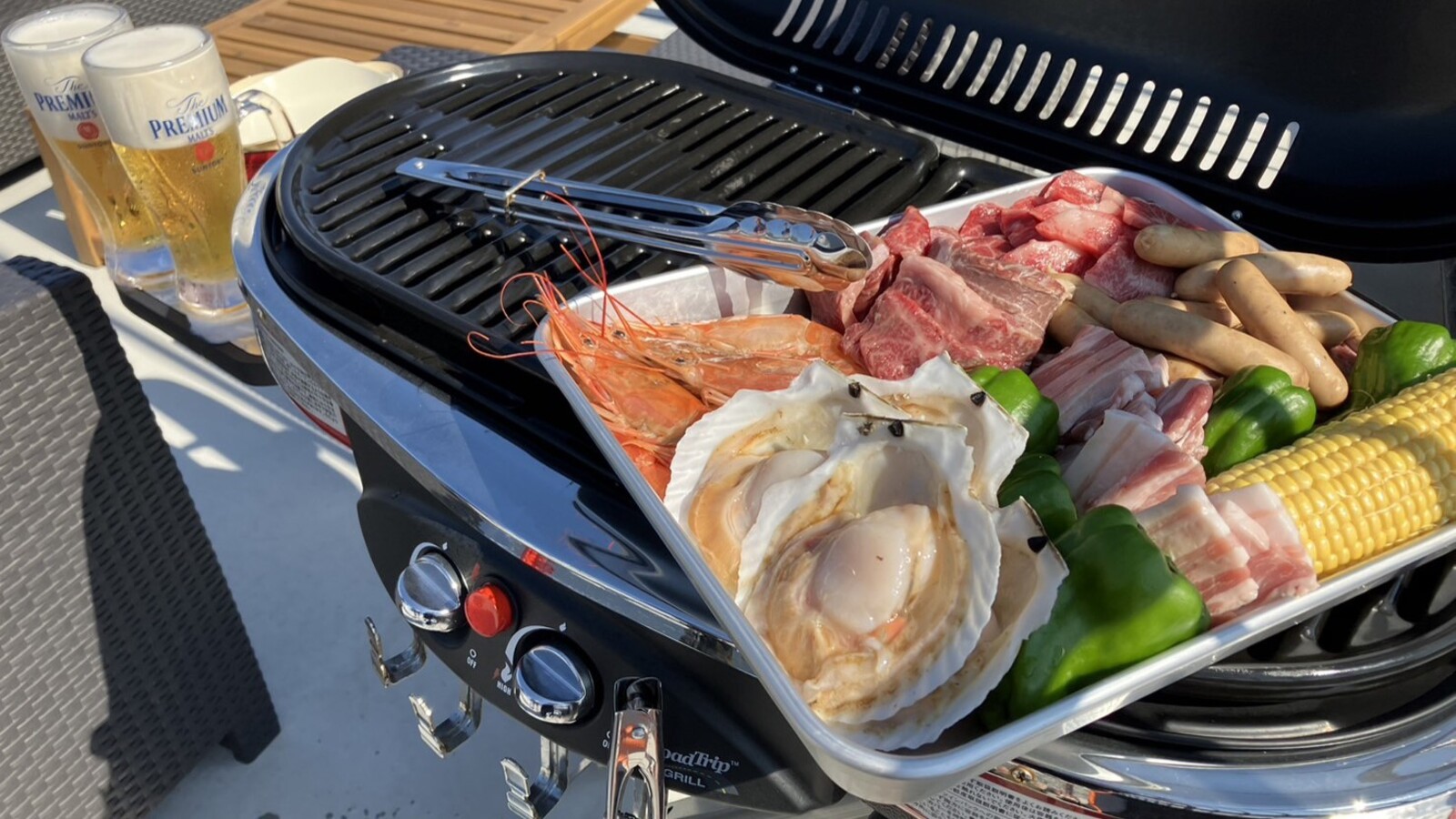 屋上で開放感あふれるBBQタイム