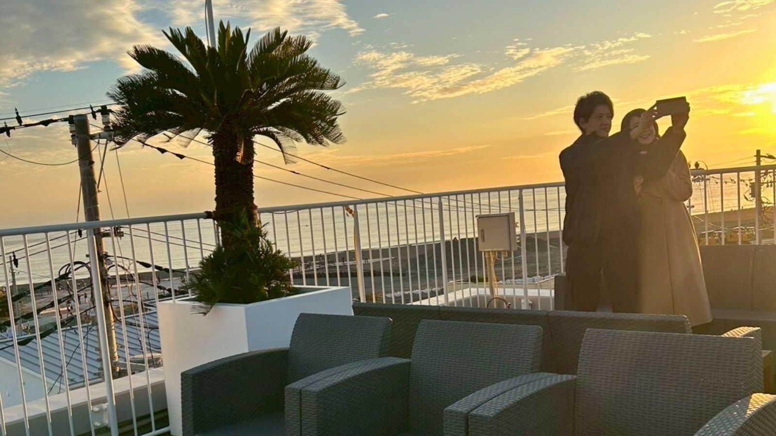 屋上は一番のフォトスポット！