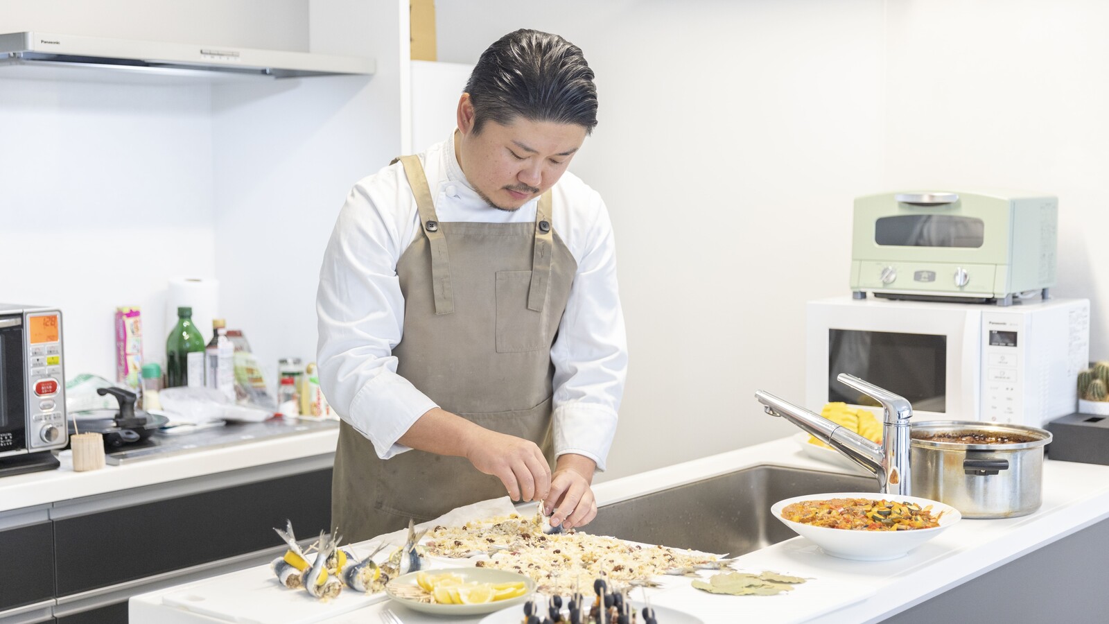 部屋までシェフ料理サービス