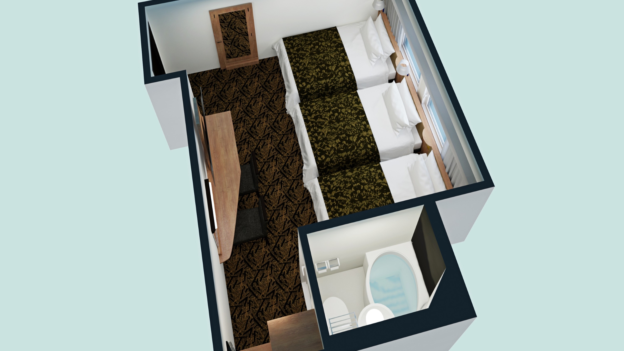 トリプルルーム　俯瞰図