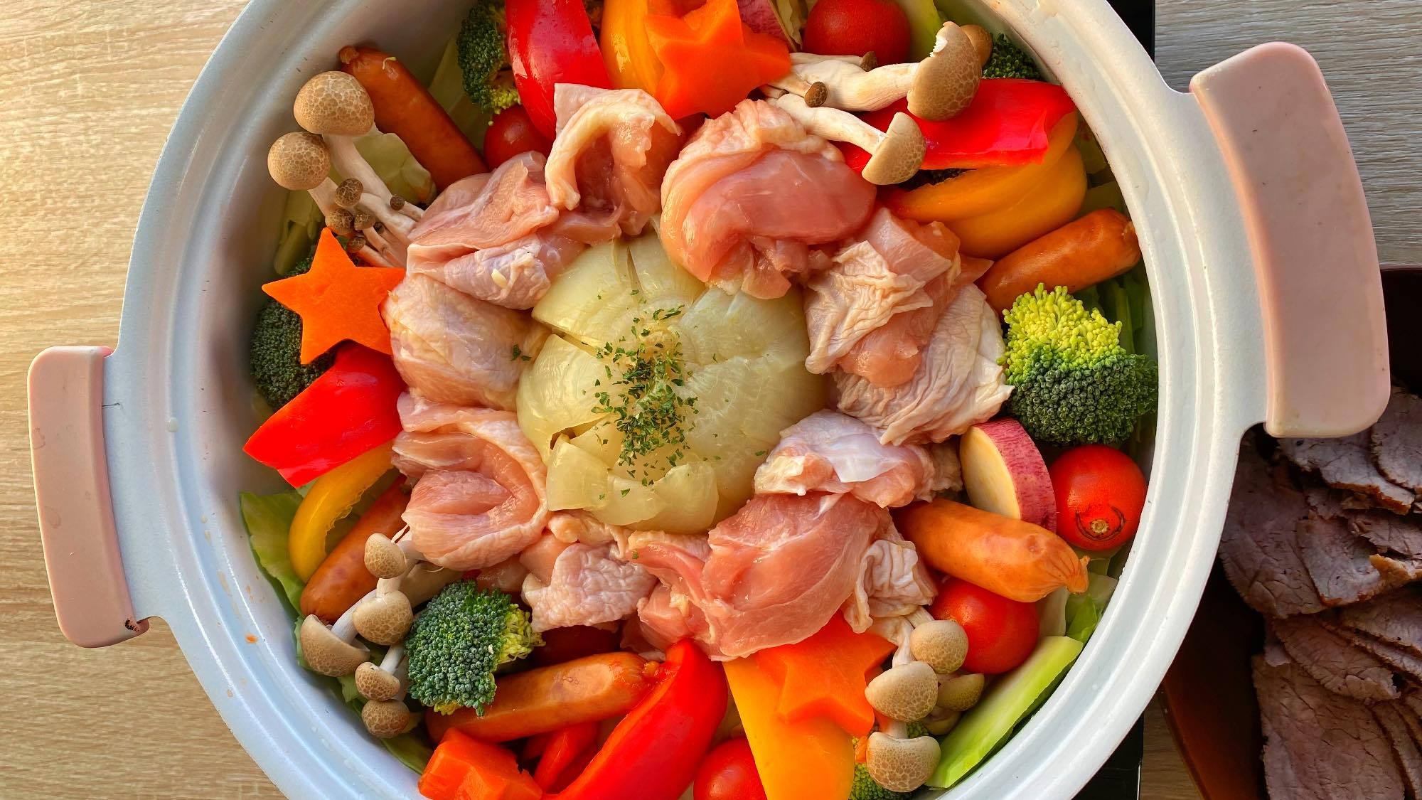 【イタリアン鍋コース】名産 ”淡路どり” 使用｜ローストビーフ付｜ポカポカ温まるお部屋食｜一泊二食付